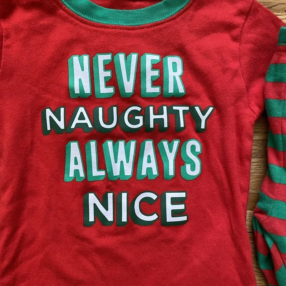 Carters Never Naughty‎ Always Nice Pajamas Size 18 Months